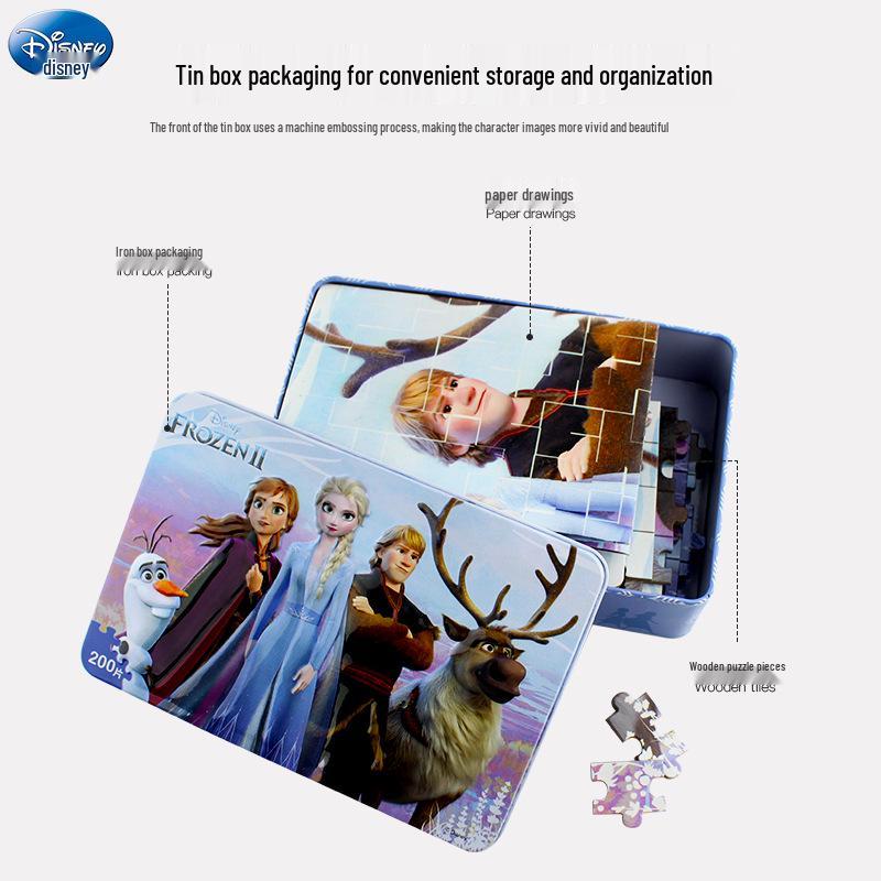 Disney Frozen Elsa Wooden Jigsaw Puzzle for Kids - 100 or 200 Pieces, Ages 4-10