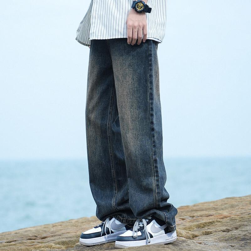 paul frank Мужские джинсы в американском ретро-стиле, свободного прямого кроя