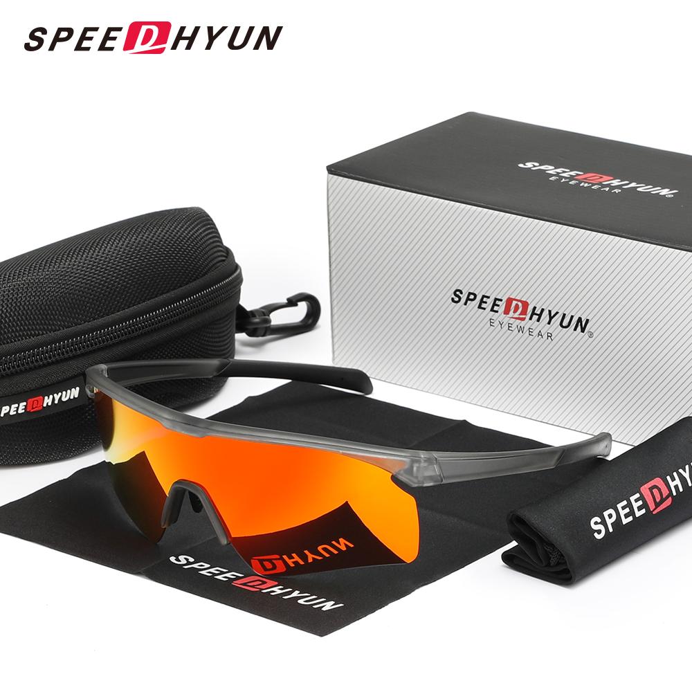 SPEEDHYUN полуоправа для велоспорта, мужские и женские солнцезащитные очки для велоспорта, спортивные очки для горного спорта, поляризованные, UV400, антибликовые очки