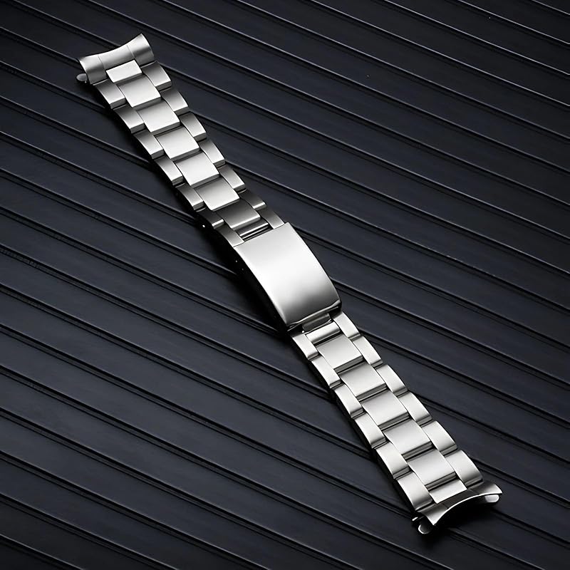 [adzu] Совместимо с Rolex из нержавеющей стали, ремешок Hair Line SS, без блеска, 19 мм, 20 мм, старая модель, Oyster Breath (матовая отделка, ширина выступа 20 мм)