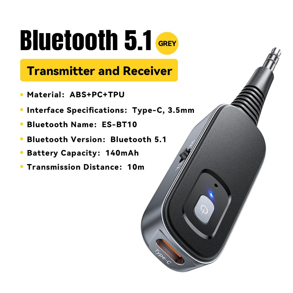 Bluetooth 5.1 аудио приемник передатчик 3.5MM 3.5 AUX с микрофоном стерео музыкальный беспроводной адаптер для ПК ТВ автомобильные динамики