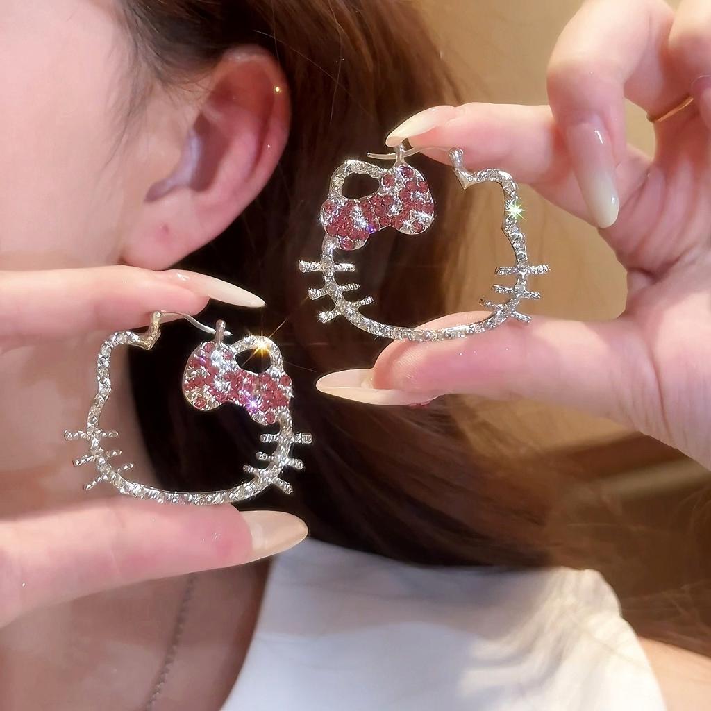 1 пара ажурных сережек-кошек, модные и милые серьги на каждый день, сюрприз-подарок на день рождения/годовщину девушки