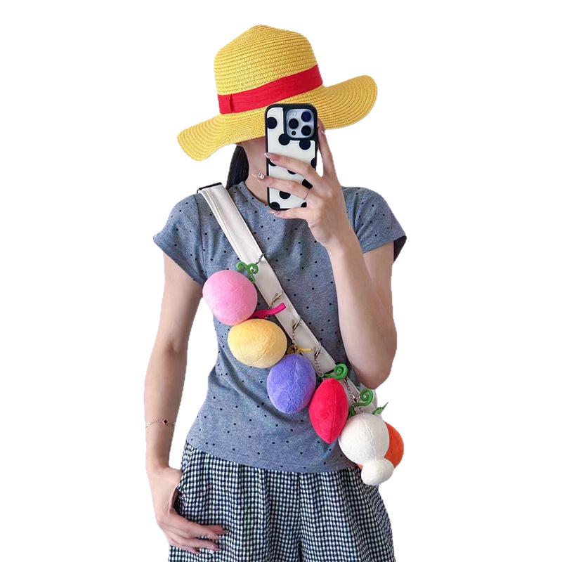 One Piece Люффи Дьявольский фрукт Плюшевый брелок Аниме Подвеска Новое поступление