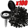 100 шт. интегрированных винтовых крышек, декоративных крышек, винтов, пластиковых защитных крышек