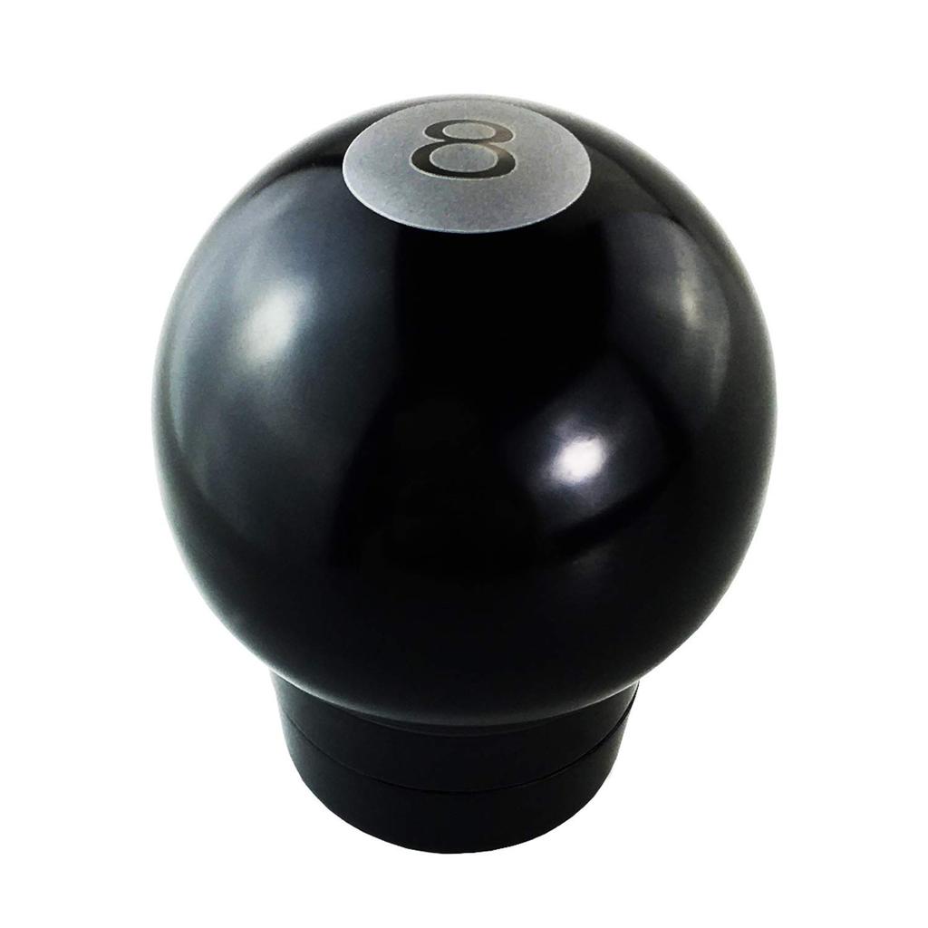 Abfer Shift Handle Billiard Shape Car Gearstick Lever Shifter Knob for Auto Manual Vehicle Universal Car Accessories Interior (Black)