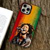 Bob Marley Singer Phone Case For iPhone 17,16,15,14,13,12,11 Plus,Pro Max,XS,Colorful Silver Phone case Funda Cover