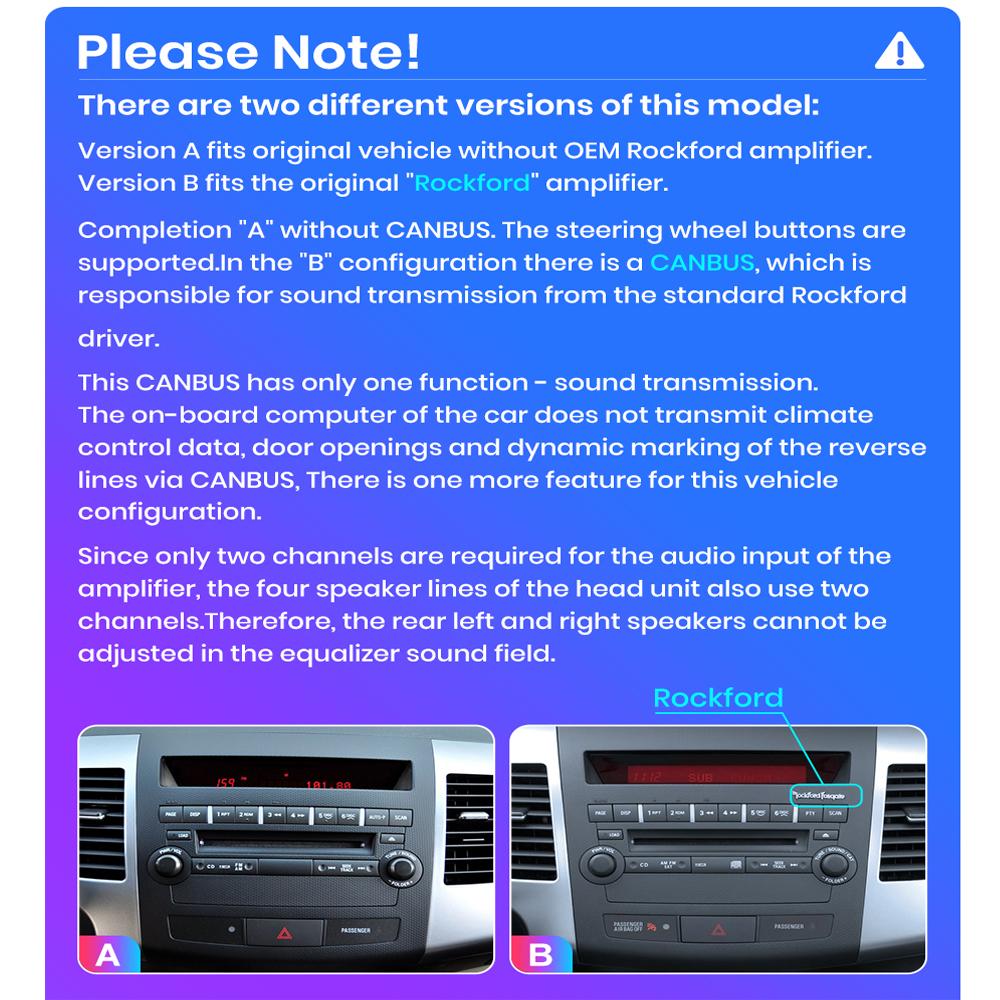 icreative Мультимедийный видеоплеер на базе Android для Mitsubishi Outlander 2005-2011 с кнопочной ручкой Carplay WiFi BT 2 Din 2 + 32 ГБ