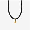 Versace Medusa Charm Braid Leather Necklace 1021598 1a00637 1b460