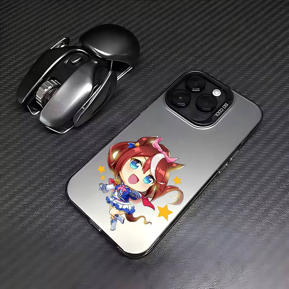 Uma Musume Pretty Derby Чехол для телефона для iPhone17,16,15,14,13,12,11 Plus,Pro Max Цветной Посеребренный Внутренняя крышка