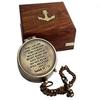For I Am The Lord, Your GOD Replica of Engraved Brass  Camping Compass with Box, Graduation Day,Christian,Catholic Gifts