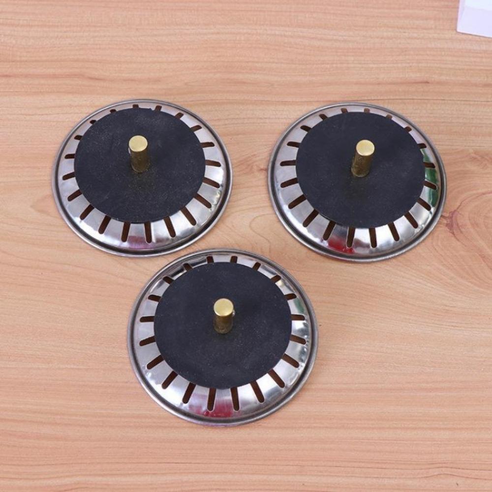 4pcs Kitchen Basin Drain Dopant Sink Strainer Basket Waste Filter Stopper Bathroom Hair Catcher