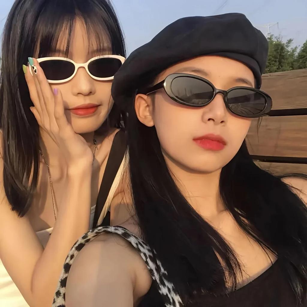 1 шт. Винтажные овальные солнцезащитные очки женские дизайнерские брендовые маленькие овальные солнцезащитные очки ретро черные красные очки женские очки