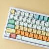 Cherry Keycap PBT Macaron Color Russian French Korean Japanese Keyboard Keychain Compatible with MX Switch Mechanical Keyboard