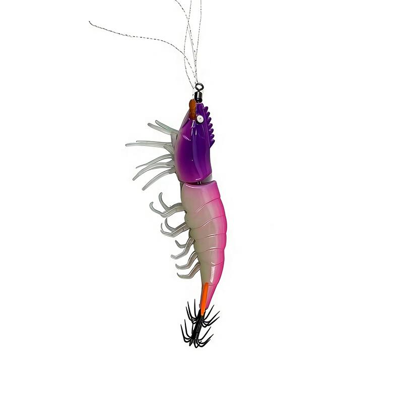 Artificial Shrimp Lure Squid Hook Squid Jig Umbrella Hook Luminous UV Fishing Prawn Lure Saltwater Shrimp Lures