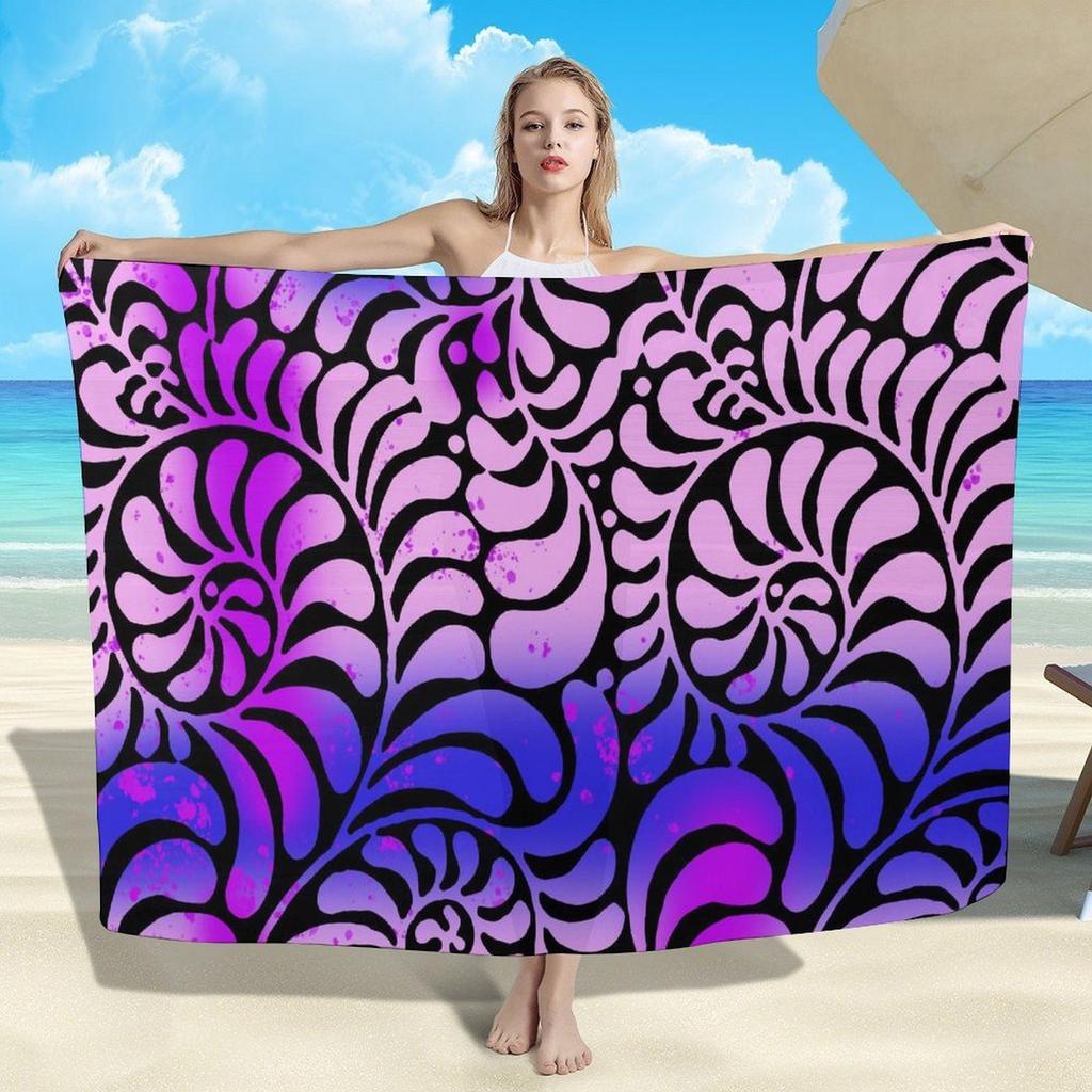 Summer Lightweight Women'S Sarong Shawl Polynesian Customizable Pattern Beach Essential Sun And Windproof Cape