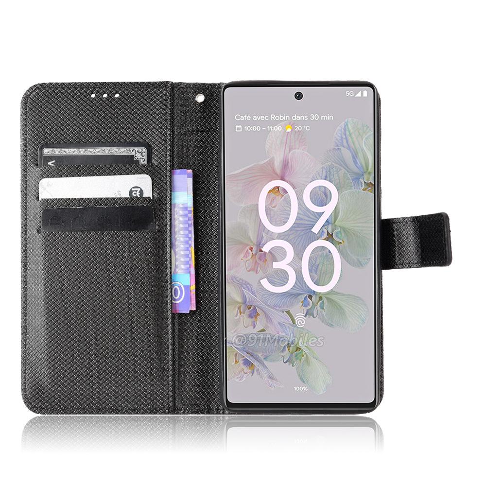 Suitable for Google Pixel 9/10a phone case, Google Pixel 6A leather cover, flip cover 8Pro diamond pattern 7A