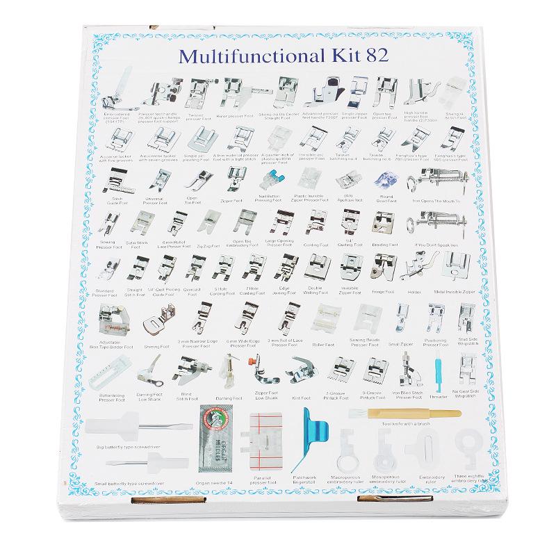 Набор многофункциональных прижимных лапок для швейной машины - 32 шт., 42 шт., 48 шт., 52 шт., 62 шт., 72 шт. Доступны варианты «Делюкс»