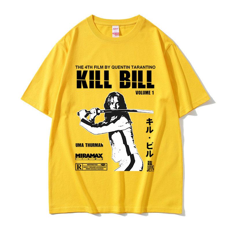 Famous Director Quentin Tarantino Movie Kill Bill Tshirt Unisex Women Summer Ocollar Vintage T Shirts Male Casual Cotton Tshirts
