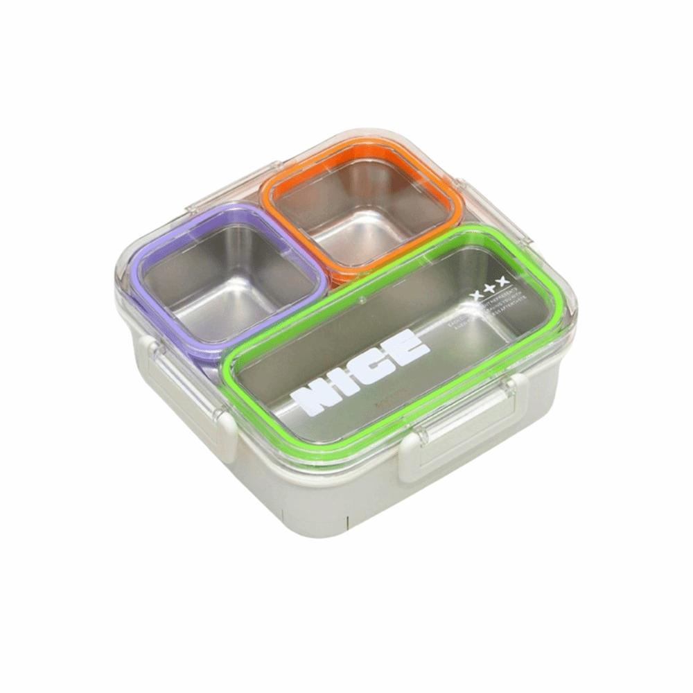 Thermal Insulation Bento Box 304 Stainless Steel Food Container Divided Lunch Box For Meal Prep