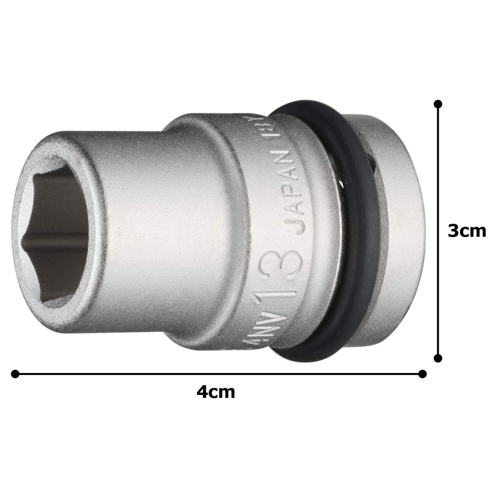 TONE Impact Socket Drive Angle Width Across Flats 13mm 4NV-13 12.7mm (1/2")