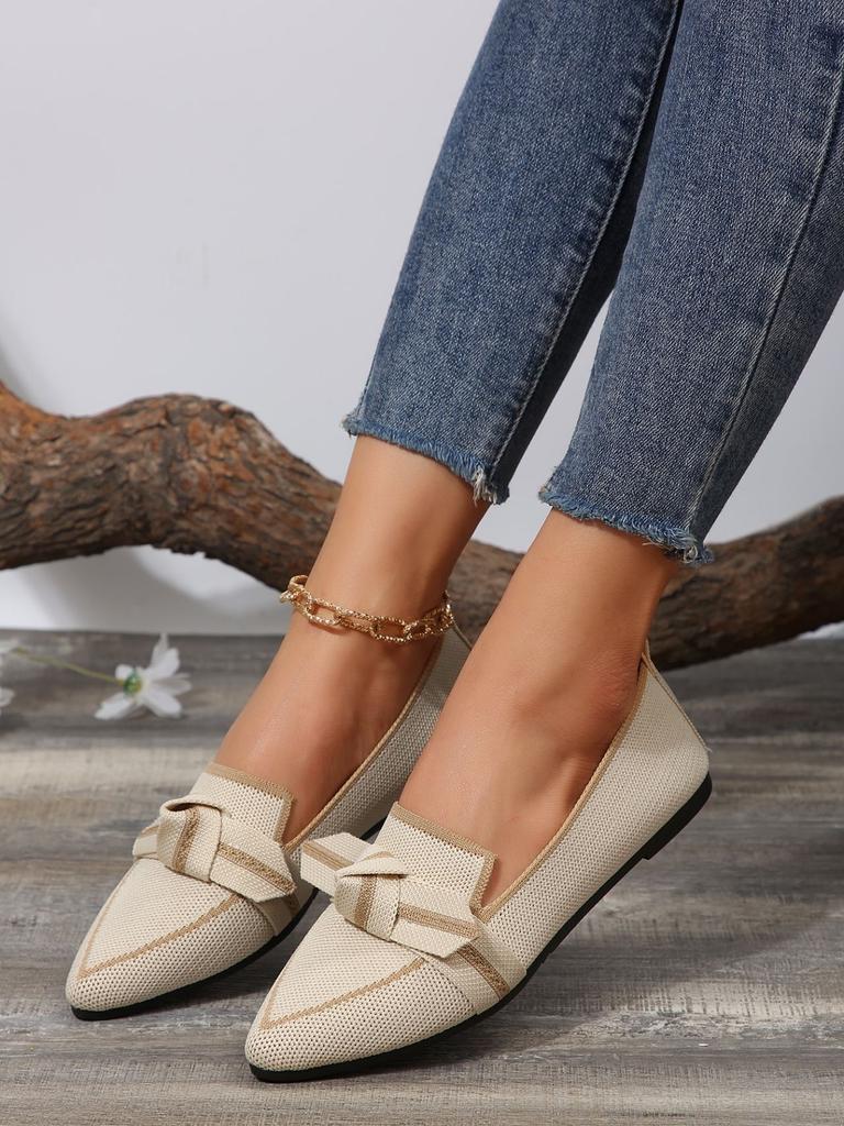 Fashion Women's Shoes Loafers Ballet Flats Pointed Toe Barefoot Slip-on Casual Low Heel Luxury Brand Woman Shoe New In Butterfly