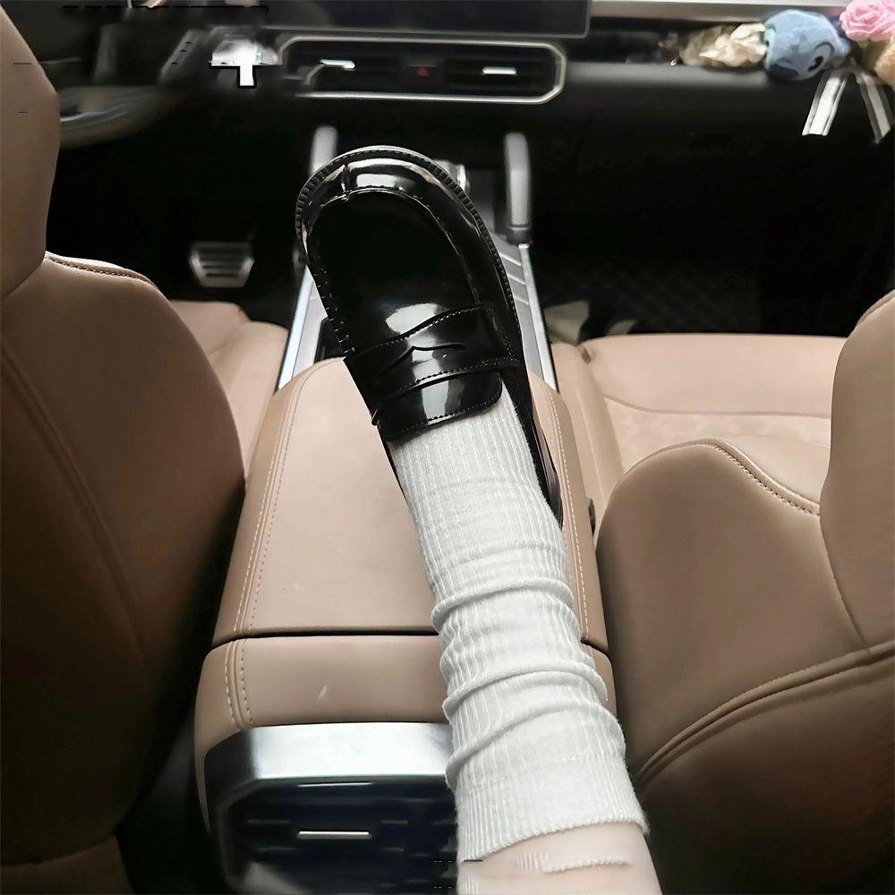 Round Head Platform Single Shoes Women's Versatile Small Leather Shoes Bow Uniform Shoes Middle Heel Jk Shoes 2025 New Autumn