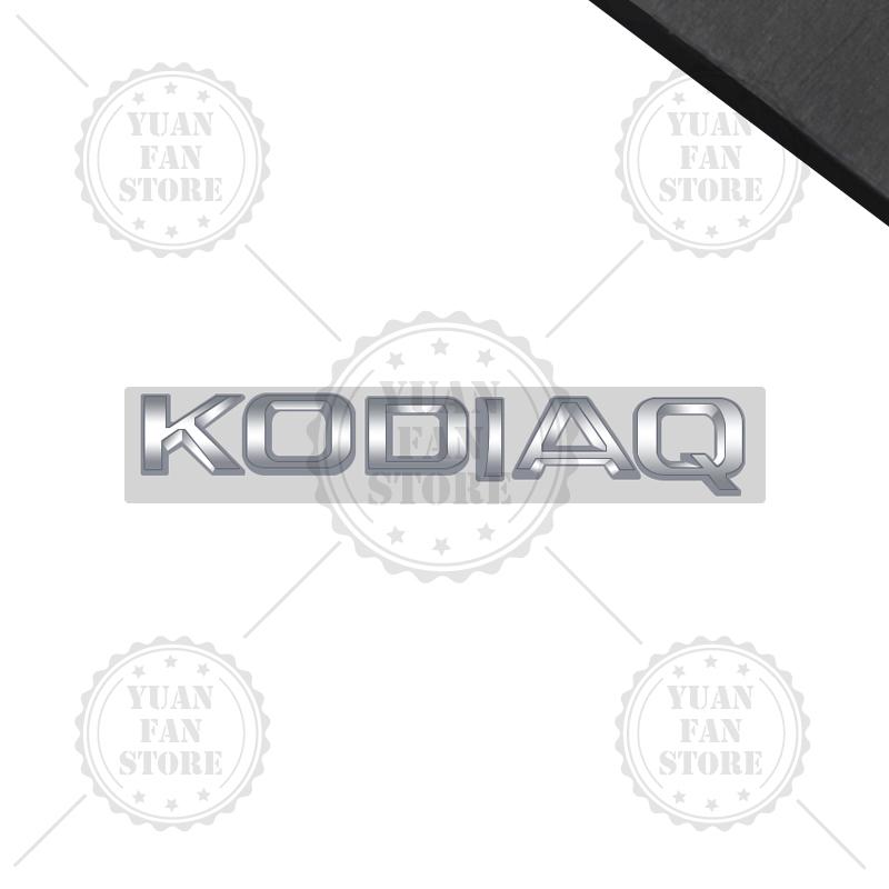 ABCDGG1 Bright Silver For Skoda Kodiaq Karoq Kamiq Superb Octavia Rapid 4X4 Fabia Yeti Metal Badge 3D Stickers Car Trunk Body Decal