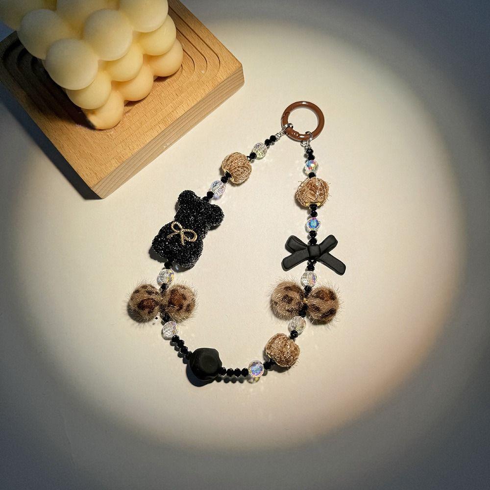 Бусины Медведь Телефон Шнур Y2k Сумка Подвеска Подвесной Роскошный Автомобиль Брелок Сумка Декор