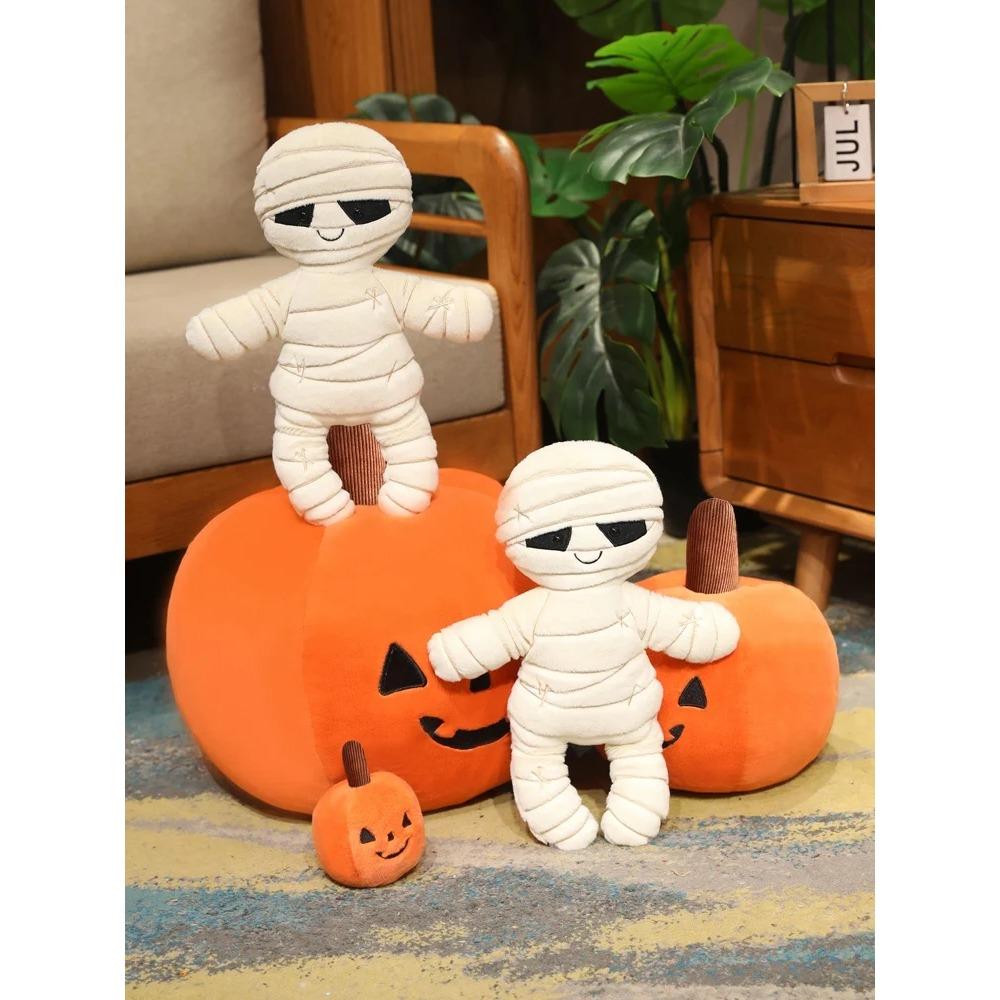 Trick Halloween Pumpkin Mummy Plush Toy Stuffed Horror Anime Figure Decor Pumpkin Light Throw Pillow Plush Toy Gift