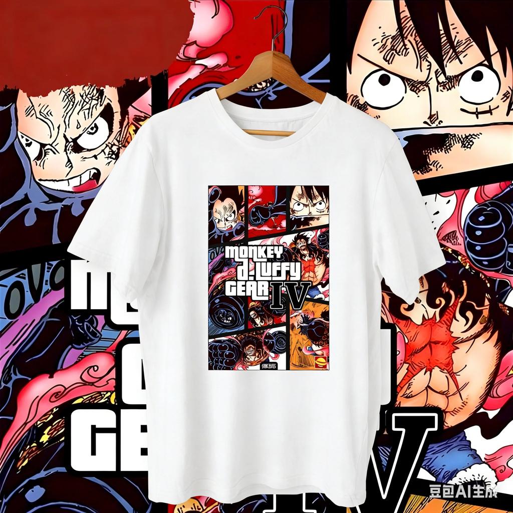 2026 Мода ОДИН КУСОК Аниме Манки Д. Графическая футболка Luffy Y2k Мужская Женская Высокое Качество Японский Мультфильм Летний Комфорт Одежд...