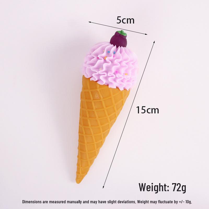 Wavy Ice Cream Cone Model - Fake Dessert Shop Decoration Prop, DIY Handmade Toy.