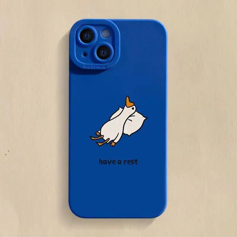 Милый чехол для телефона с мультяшной уткой для Samsung Galaxy S23 Ultra S22 Plus S21 S20 FE Note20 A14 A34 A54 A13 A33 A53 A32 A52s Мягкий чехол