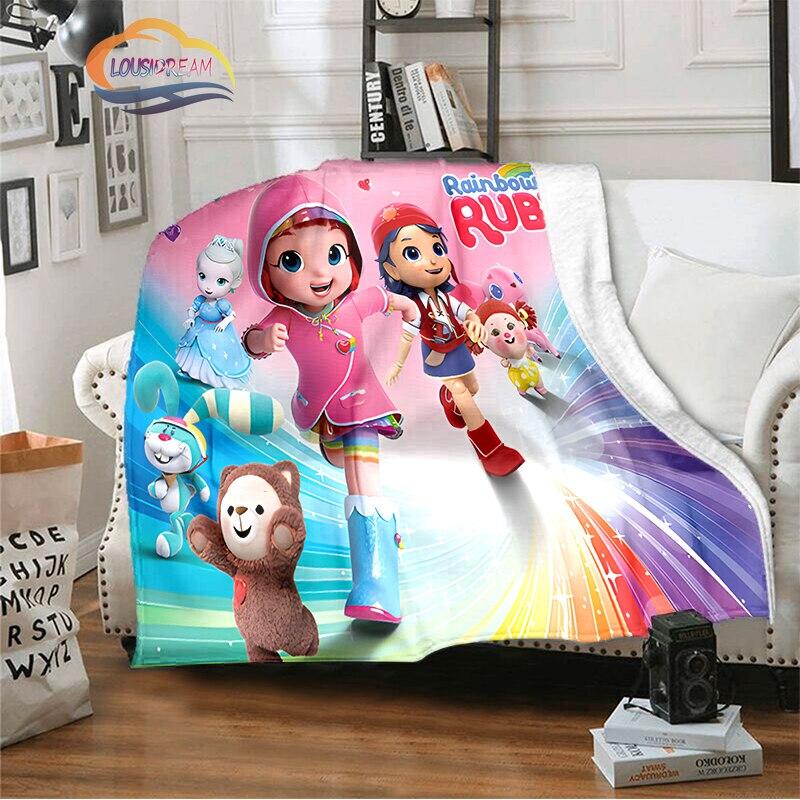 3D мультсериал Радужная Руби Детское одеяло Лулу и медвежонок милое одеяло Одеяло для интеллекта и приключений Анимационное одеяло