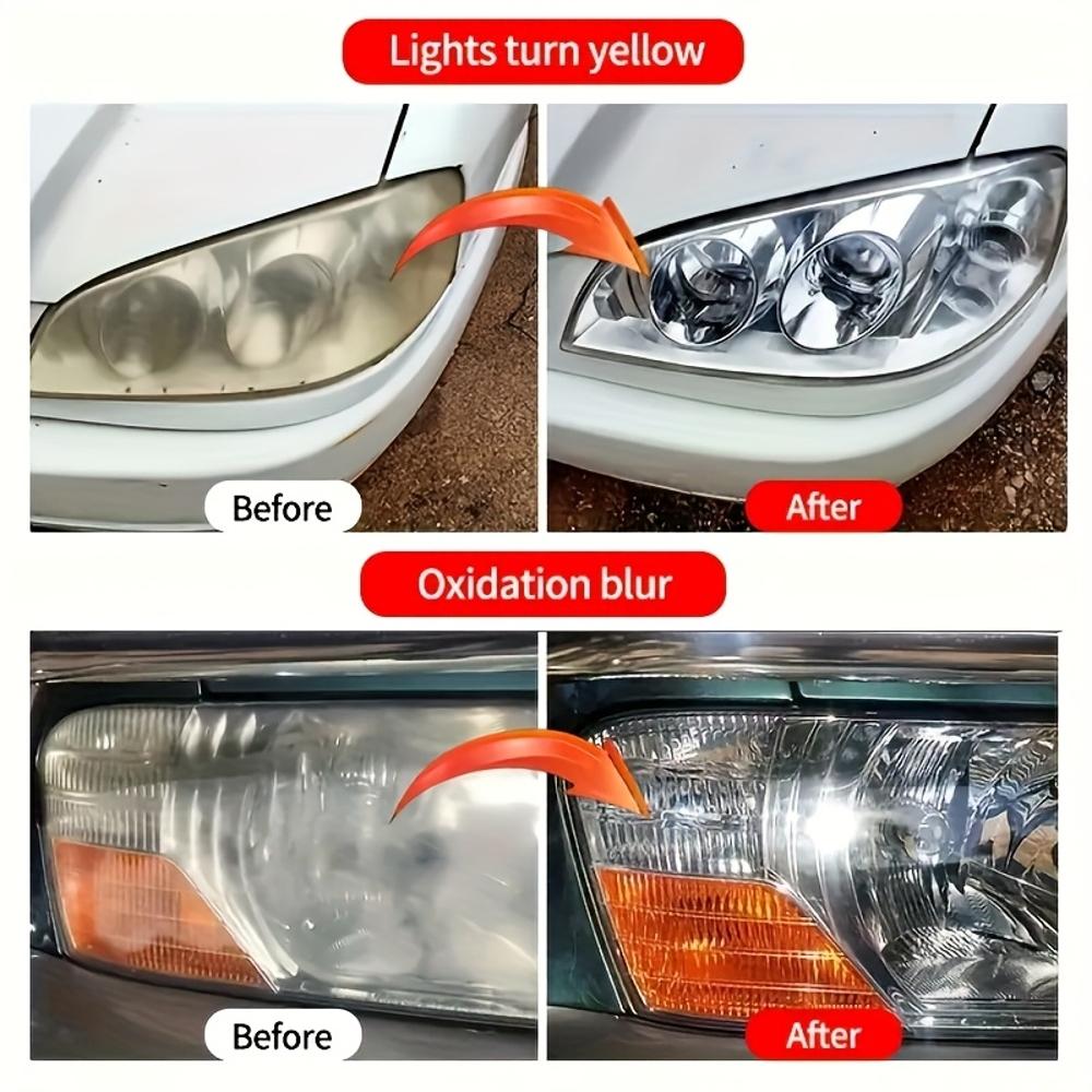Professional Automotive Headlight Repair Kit, Automotive Headlight Repair Spray, Easily Solve the Problem of Headlight Oxidation