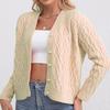 IHUASU Женский модный вязаный кардиган осенне-зимний темпераментный свитер-переплетение