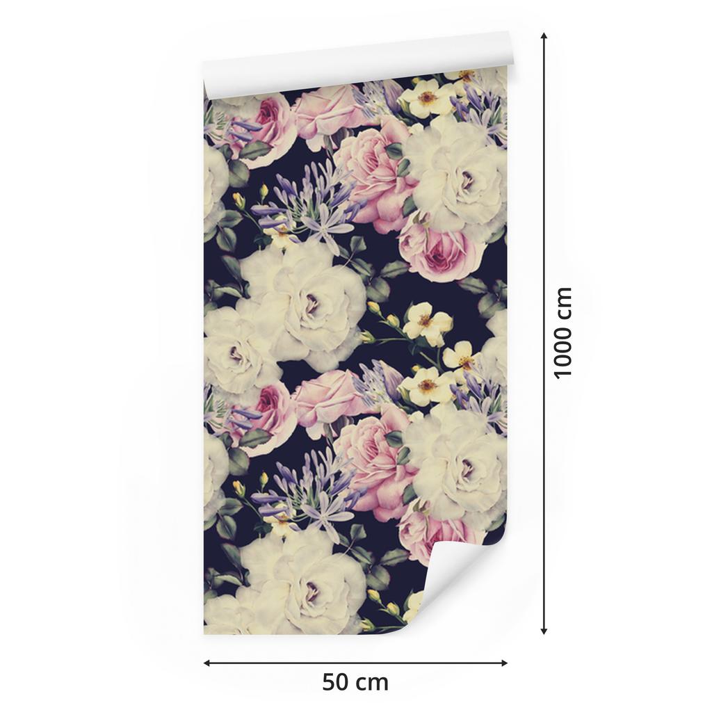 Vintage Flowers Wallpaper for Living Room and Bedroom 50x1000