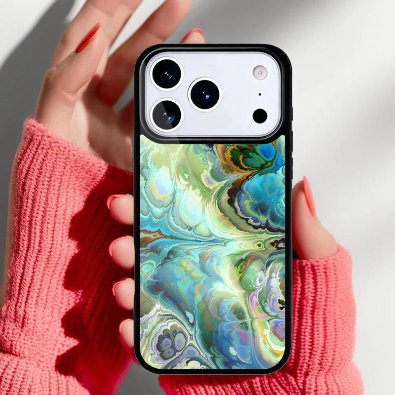 Чехол для телефона с узором из раковины абалона для iPhone 17 16 15 14 13 Pro Max Задняя крышка для 12 11 Pro Coque