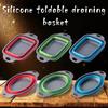 Складная силиконовая корзина для сушки, складной дуршлаг, кухонное силиконовое сито, корзина для мытья фруктов и овощей, кухонный инструмент
