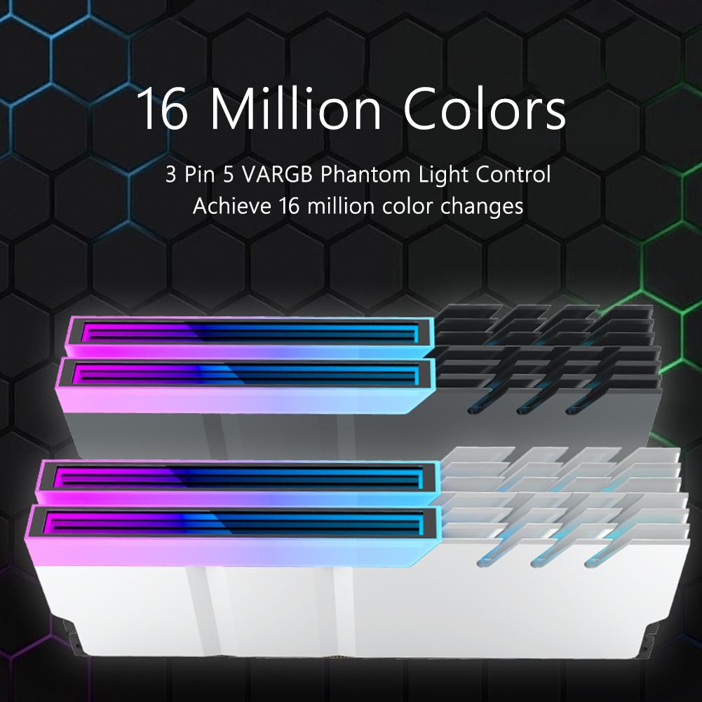 Кулер модуля памяти DDR4 DDR5 Ram Охлаждающий радиатор 5 В 3-контактный ARGB AURA Sync Алюминиевый сплав Жаростойкий компьютерные аксессуары