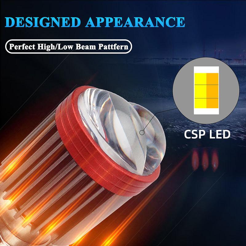 H4 LED H6 BA20D LED Мотоциклетные лампы фар CSP Линза Белый Желтый Ближний Дальний Свет Противотуманный Свет Скутер Мотоцикл Лампа Аксессуары