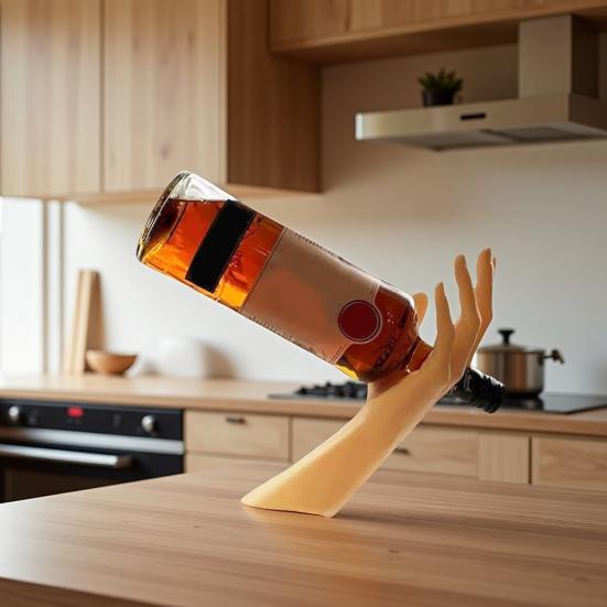 Держатель для винной бутылки в виде руки, Подставка-органайзер для пивных бутылок в форме руки, Домашний кухонный бар, Украшение для столешницы обеденного стола