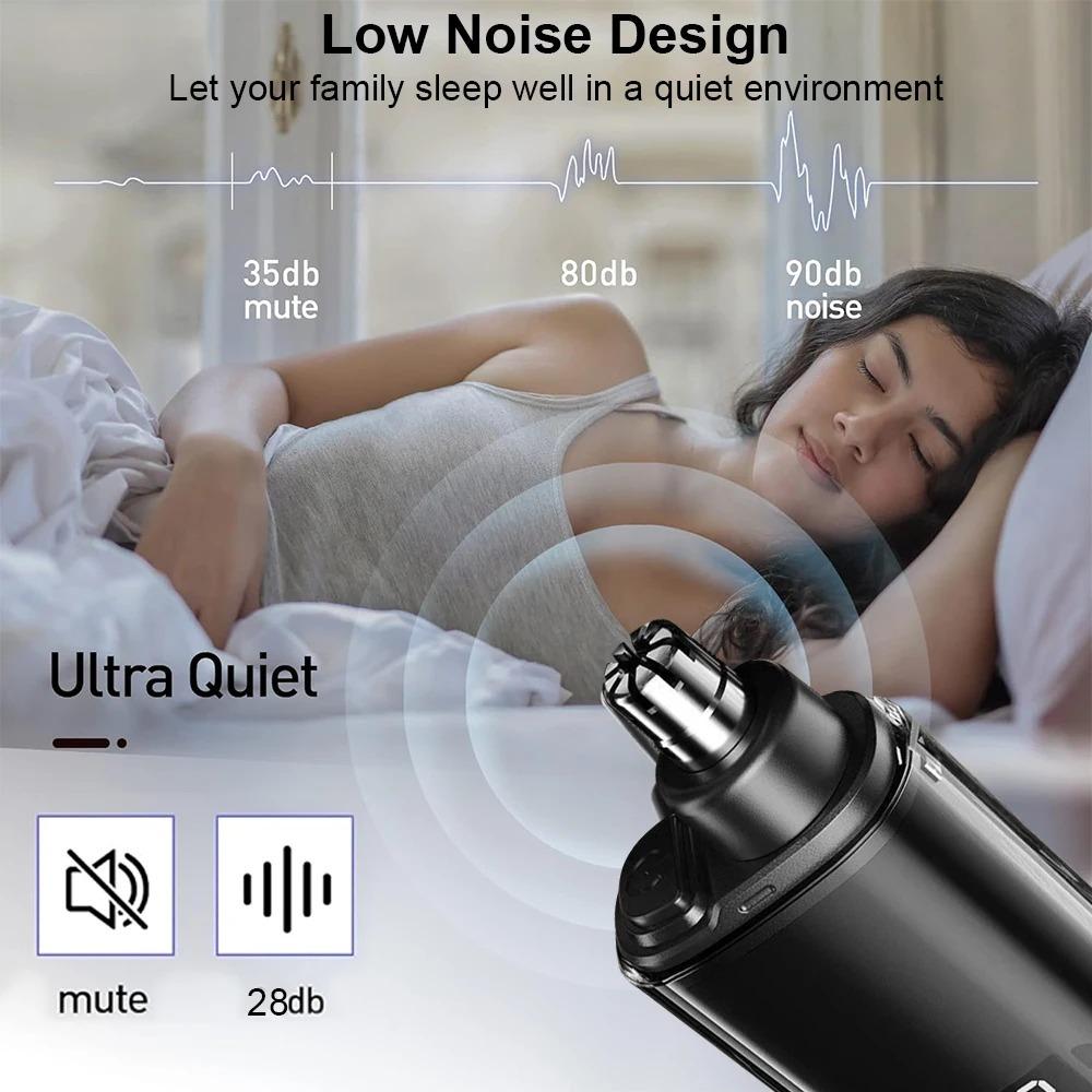 Триммер-машинка для стрижки волос в носу для мужчин, USB-перезаряжаемый, профессиональный, безболезненный, портативный, электрический триммер для бровей, ушей, носа