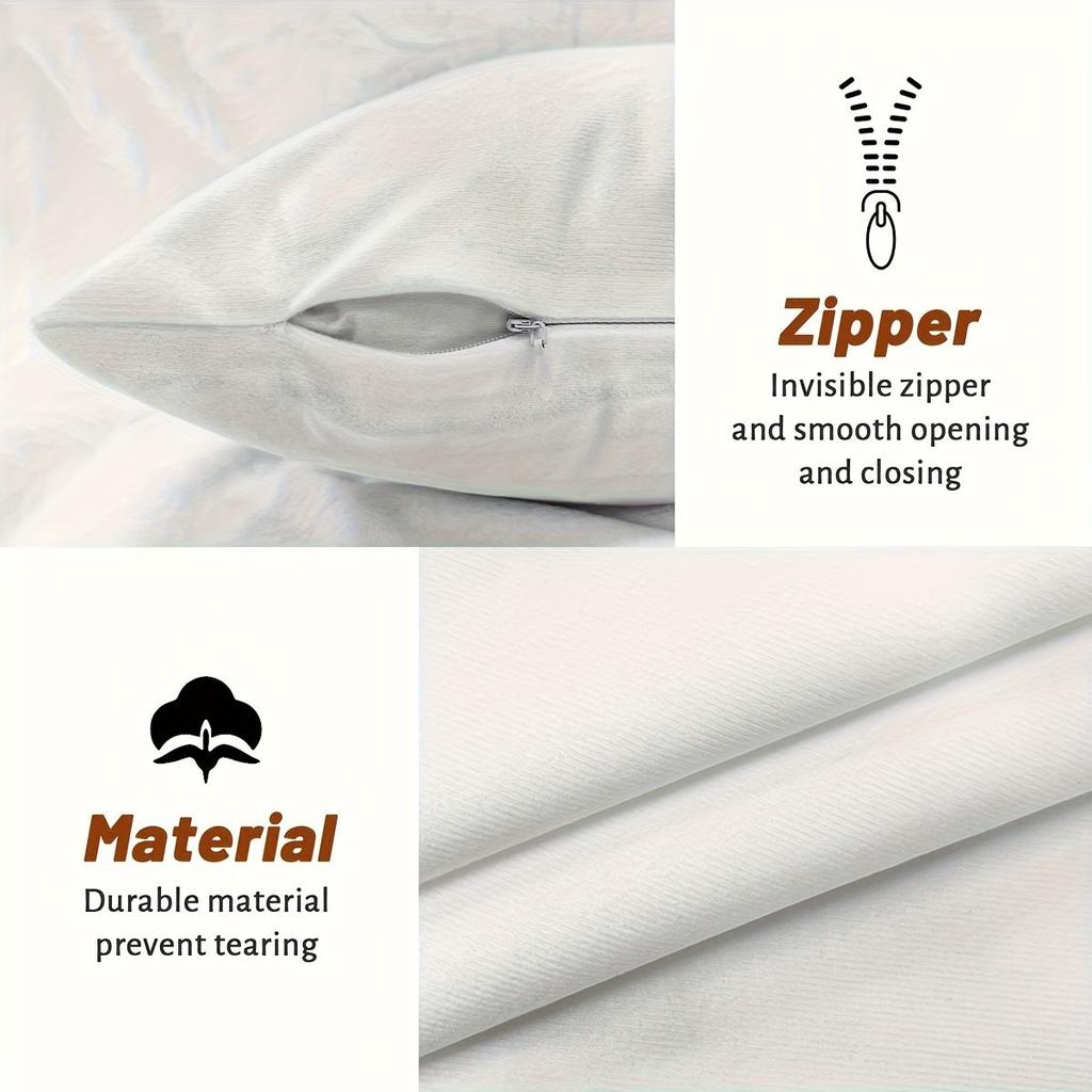 Wildflower Pillowcases 4Pcs, Modern Polyester Design, Zippered Machine Washable For Sofa Decor And Spring Party Decoration