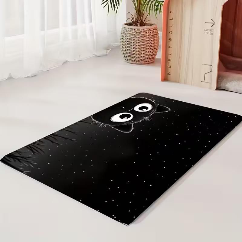 Мультяшный коврик из диатомовой земли для кормления домашних животных - Впитывающий влагу, нескользящий, устойчивый к загрязнениям, пылезащитный, легко моющийся для кошек и собак.