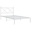 VidaXL Cadre de lit métal sans matelas et tête de lit blanc 100x190 cm 376545