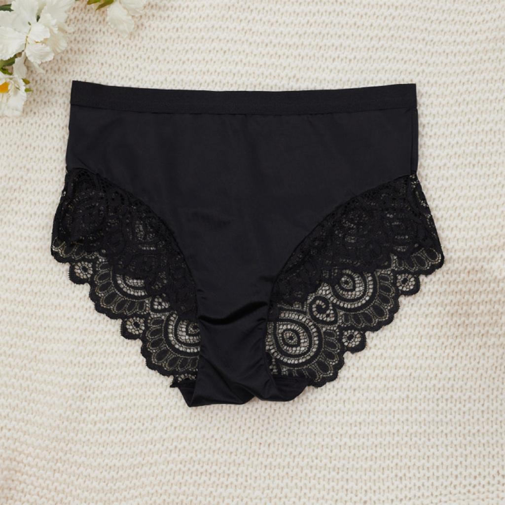 Ladies' Fashionable Lace Sexy Mid Waist Underwear With Abdominal Compression Underwear