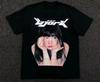 Summer Unisexs Retro Letter Portrait Printed Round Neck Tshirt Hip Hop Rock Street Neutral 100 Cotton Breathable Short Sleeve