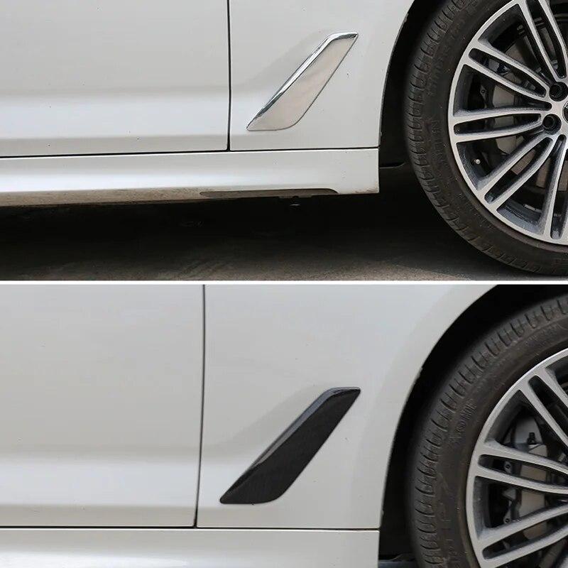 2 шт. боковые наклейки на кузов автомобиля, крышка вентиляционного отверстия, украшение на крыло, автоаксессуары для BMW 5 серии G30 G38 2018-22 528li 525li 530li