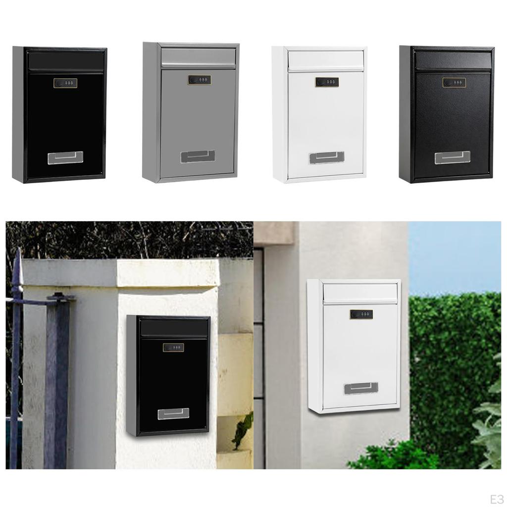 Почтовый ящик с кодовым замком, настенный, 8,6x3,3x12,6 дюйма, для сбора почты в закрытом поселке