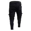 Mens Stretch Skinny Jeans Slim Fit Cargo Denim Pants Black Long Trousers